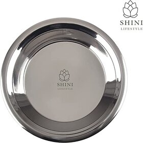 SHINI LIFESTYLE Stainless Steel Atta Parat, Parat steel, steel parat for kitchen32cm Paraat