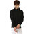 Leotude Men Black Solid Cotton Blend T-Shirt