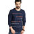 Leotude Men Navy Printed Cotton Blend T-Shirt