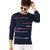 Leotude Men Navy Printed Cotton Blend T-Shirt