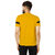 Leotude Men Yellow Color Block Cotton Blend T-Shirt