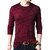 Leotude Men Maroon Printed Cotton Blend T-Shirt