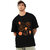 Leotude Men Black Printed Cotton Blend T-Shirt