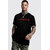 Leotude Men Black Printed Cotton Blend T-Shirt