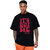 Leotude Men Black Printed Cotton Blend T-Shirt