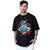Leotude Men Black Printed Cotton Blend T-Shirt