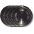 SHINI LIFESTYLE Heavy Gauge Steel Laser Halva Plates / Breakfast Plates / Serving Plates, 17 cm Quarter Plate (Pack of 4)