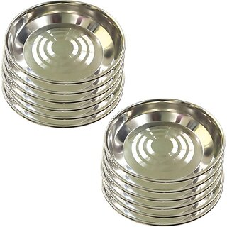                       SHINI LIFESTYLE Desert plate, Halva dish Halva platter, premium bowl with mirror finish Quarter Plate (Pack of 12)                                              
