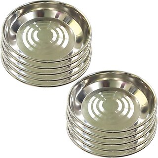                       SHINI LIFESTYLE Desert plate, Halva dish Halva platter, premium bowl with mirror finish Quarter Plate (Pack of 10)                                              