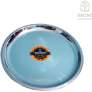                       SHINI LIFESTYLE steel dinner plate Dinner Plate (Pack of 6)                                              