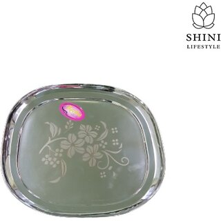                       SHINI LIFESTYLE Plates for dining, floral design, Laser design,13 inch Dinner Plate (Pack of 2)                                              