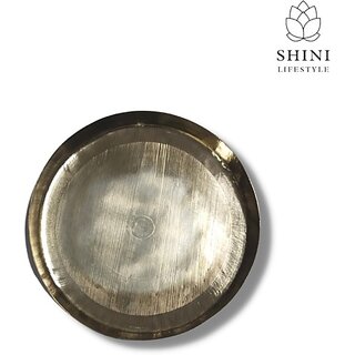 SHINI LIFESTYLE Pure Brass Dinner Plate, Thali Set, Brass Dinner plate Dinner Plate