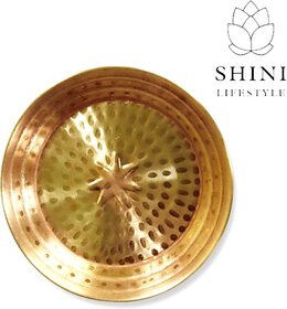 SHINI LIFESTYLE 100% Pure Copper Parat Platter, Tokkri, Parat, Platter, Atta Parat Paraat