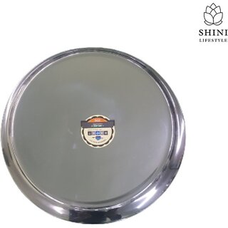                       SHINI LIFESTYLE Stainless Steel Plate, Thali, Heavy gauge, Supreme Quality Dinner Plate (Pack of 6)                                              
