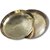 SHINI LIFESTYLE Brass thali,Elegant,Decorative,Polished brass,Traditional Indian dinnerware 28cm Dinner Plate (Pack of 4)