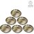 SHINI LIFESTYLE Brass thali,Elegant,Decorative,Polished brass,Traditional Indian dinnerware 28cm Dinner Plate (Pack of 6)