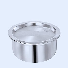 SHINI LIFESTYLE Aluminium Bhagona, Patila, Tope, Pateli, Tapeli, Cookware Tope Milk Pot 26cm Milk Pan 26 cm diameter with Lid 5 L capacity (Aluminium)