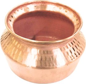 SHINI LIFESTYLE Copper Handi, Cookware Handi Water Pot. Patila (1.2L) Handi 1.2 L (Copper)