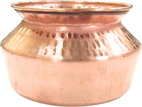 SHINI LIFESTYLE Copper Handi, Cookware Handi Water Pot, Patila (1.2L) Handi 2.4 L (Copper)