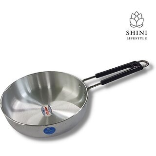                       SHINI LIFESTYLE aluminium fry pan egg pan, Ande wale tawa, aluminium tawa premium tawa Fry Pan 21 cm diameter 2 L capacity (Aluminium)                                              