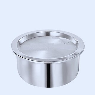                       SHINI LIFESTYLE Aluminium Bhagona, Patila, Tope, Pateli, Tapeli, Cookware Tope Milk Pot 26cm Milk Pan 26 cm diameter with Lid 5 L capacity (Aluminium)                                              