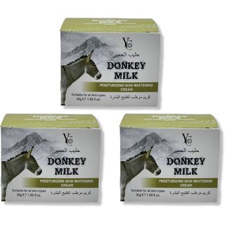                       Yc Whitening Donkey milk moisturising and skin whitening cream 50g (Pack of 3)                                              