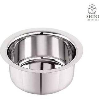                       SHINI LIFESTYLE Stainless Steel Bhagona, Patila, Tope, Pateli, Milk Pot 18 cm diameter 2 L capacity (Stainless Steel)                                              