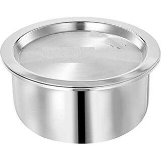                       SHINI LIFESTYLE Aluminium Bhagona, Patila, Tope, Pateli, Tapeli, Cookware Tope Milk Pot 26cm Milk Pan 20 cm diameter with Lid 1.5 L capacity (Aluminium)                                              