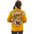 Leotude YELLOW Printed Cotton Blend Round Neck Half Sleeve T-Shirts For Womens