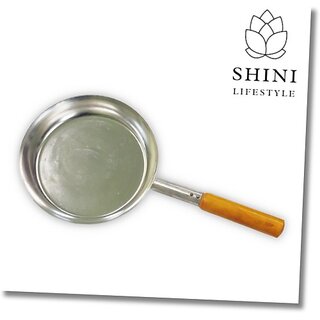                       SHINI LIFESTYLE Premium Galvanized Iron Fry Pan with long handle, loha fry pan/ egg fry pan/ Tadka Pan 27 cm diameter 3 L capacity (Iron)                                              