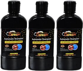 DIPREM 20 Liquid Car Shampoo 250 ml for Metal Parts, Exterior, Dashboard, Tyres, Windscreen Pack of 3