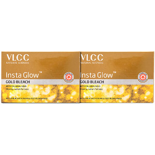                       VLCC Insta Glow Gold Bleach - 60 g ( Pack of 2 )                                              
