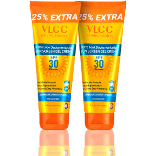                       VLCC Matte Look SPF 30 PA ++ Sunscreen Gel Crèam - 100 g with 25 g Extra ( Pack of 2 )                                              