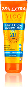 VLCC Fair+ Glow Sunscreen Lotion SPF 20 PA ++ - 100 g with 25 g Extra