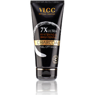 VLCC 7X Ultra Whitening & Brightening Charcoal Peel Off Mask - 100 g