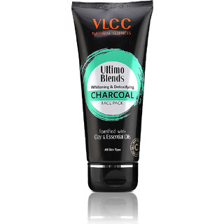 VLCC Ultimo Blends Charcoal Face Pack - 100 g - For Whitening and Detoxifying