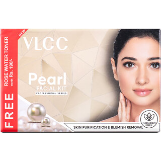                       VLCC Pearl Facial Kit - 300 g with FREE Rose Water Toner - 100 ml                                              