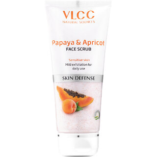 VLCC Papaya  Apricot Face Scrub - 80 g - Removes Blackheads  Whiteheads