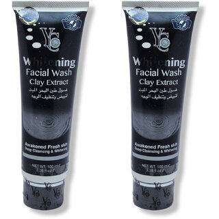                       Yc Whitening Facial Wash Clay Extract Face wash 100ml (Pack of 2)                                              