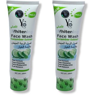                       Yc Whitening Cucumber Extract Face wash 100ml (Pack of 2)                                              