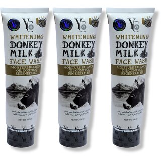                       Yc Whitening Donkey Milk Face wash 100ml (Pack of 3)                                              