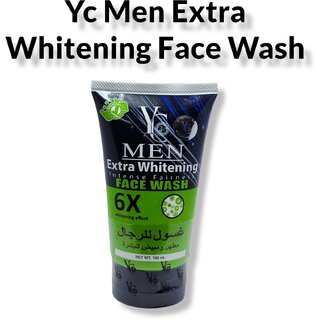                       Yc Men Extra Whitening Face wash 6x whitening Face wash 100ml                                              