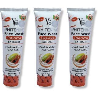                       Yc Whitening Papaya Extract Face wash 100ml (Pack of 3)                                              