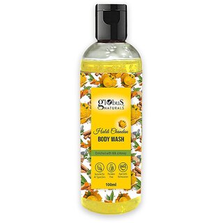                       Globus Naturals Haldi Chandan Body Wash Enriched with Enriched with Milk and HoneySuitable for all skin typesParaben & Cruelty Free100 ml                                              