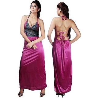                       Womens Sleepwear set 2pc nightwear set - Nighty  Overcoat Design no 2715 Pink  Bedroom  / Lounge Wear Daily Semi SheFun                                              