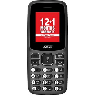 Itel Ace 2 (Dual SIM, 1.8 Inch Display, 1000mAh Battery, Black)
