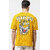 Leotude Men Mustard Printed Cotton Blend T-Shirt