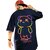 LEOTUDE Men's Oversize Cottonblend Half Sleeve Printed Tshirt