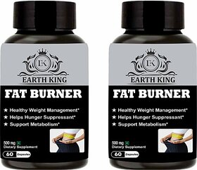 EARTH KING Fat Burner Capsule for Weight loss  and  Belly Fat for Men  and  Women\xe2\x80\x93500mg 60 Capsules (2 x 250 mg)