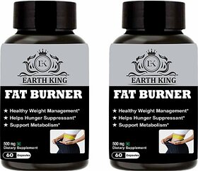 EARTH KING Fat Burner Capsule for Weight loss  and  Belly Fat for Men  and  Womenxe2x80x93500mg 60 Capsules (2 x 250 mg)